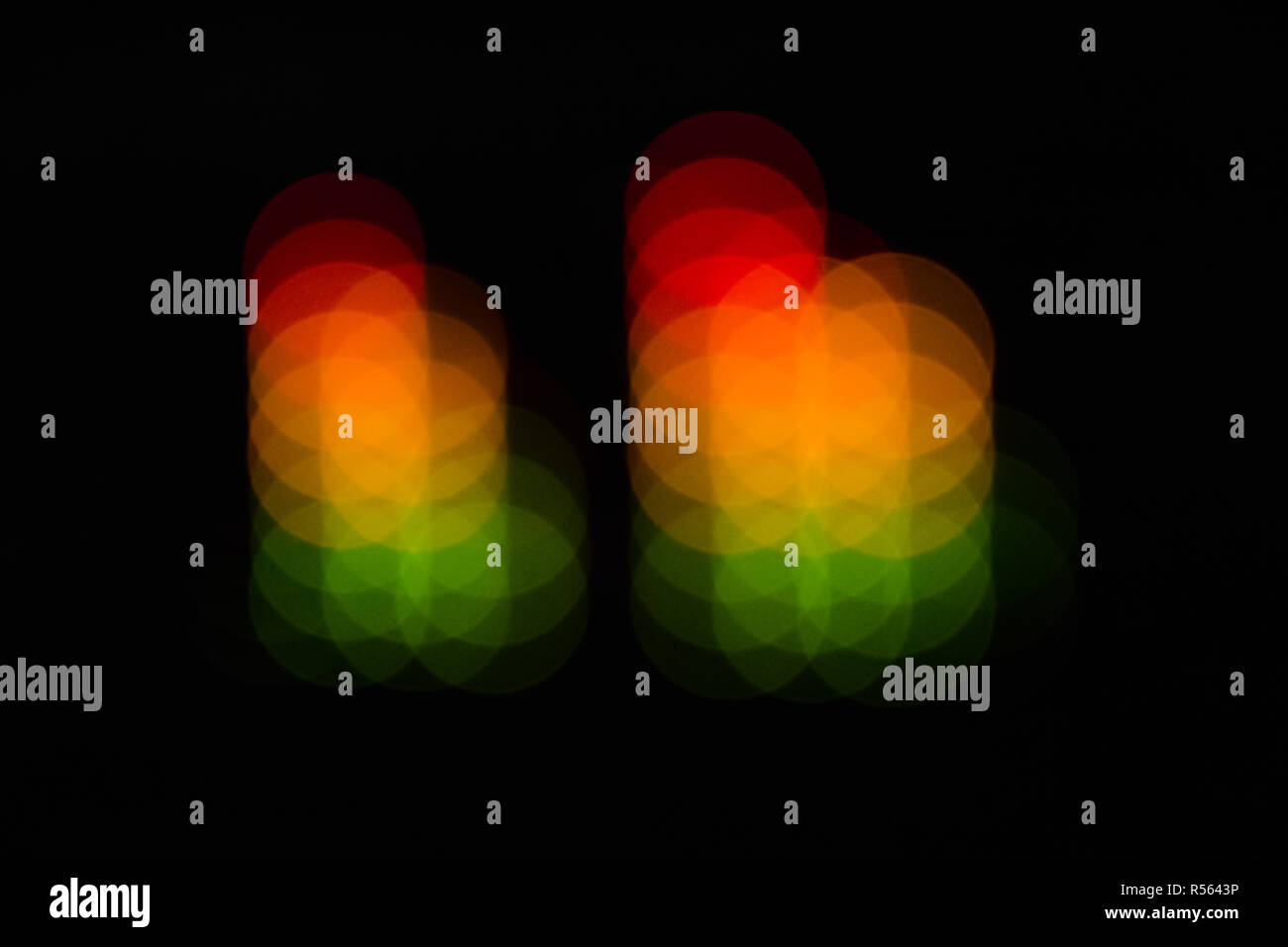 Verschwommen equalizer Bars - Abstrakt bunte Punkte Stockfoto