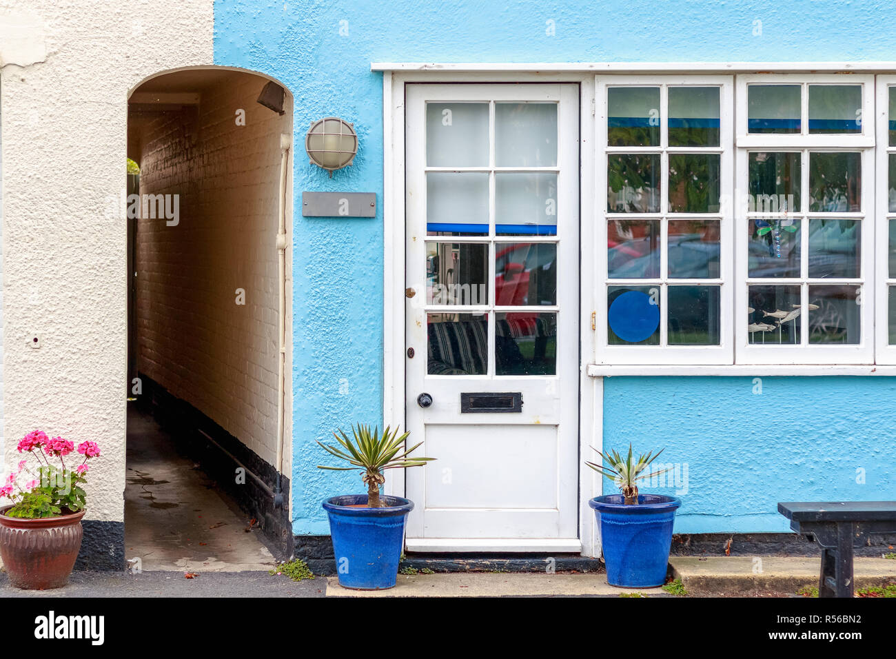 Ferienhaus in Southwold, einem beliebten Badeort in Großbritannien Stockfoto