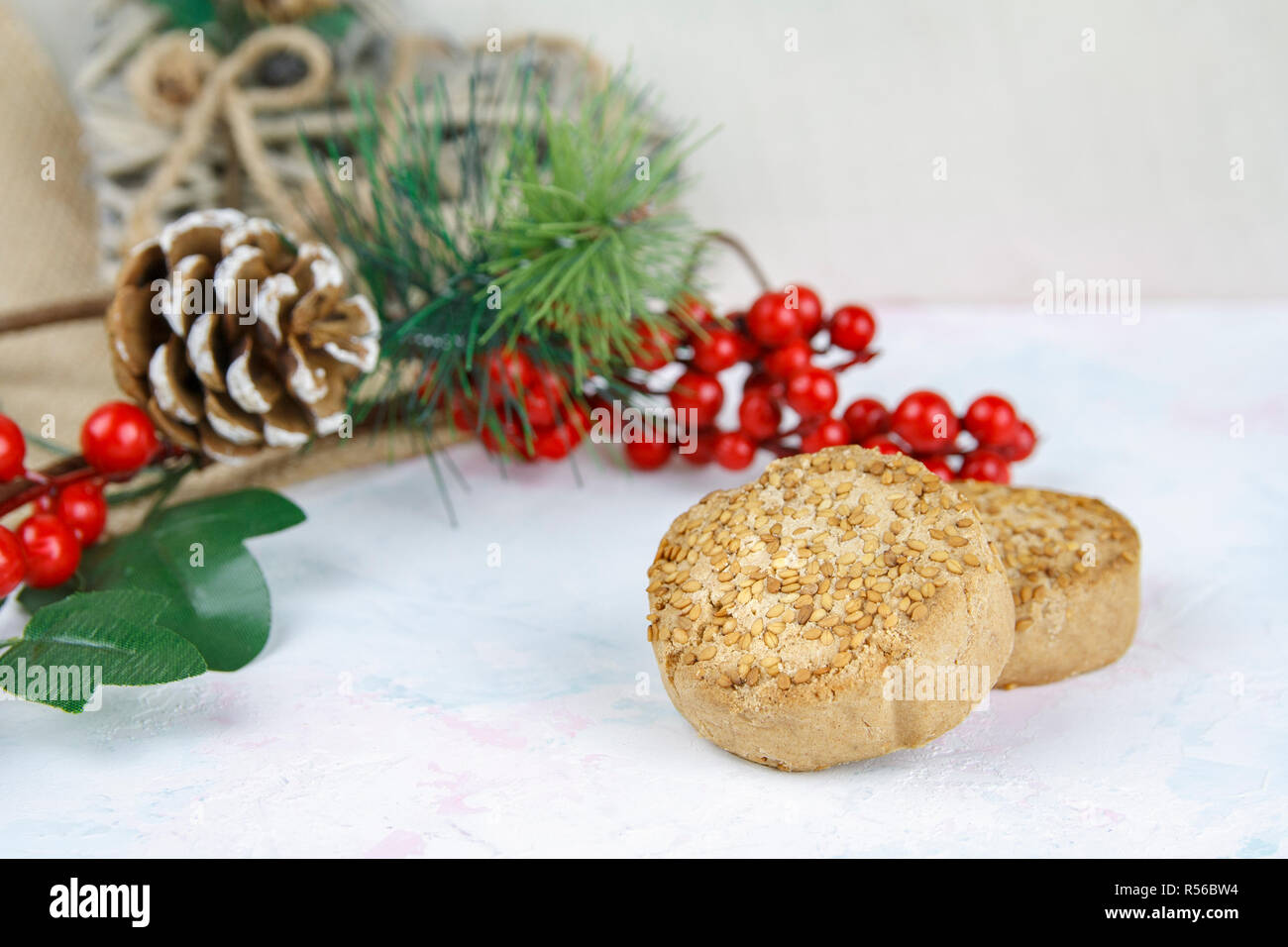 Typycal spanische Spezialitäten von Weihnachten Stockfoto