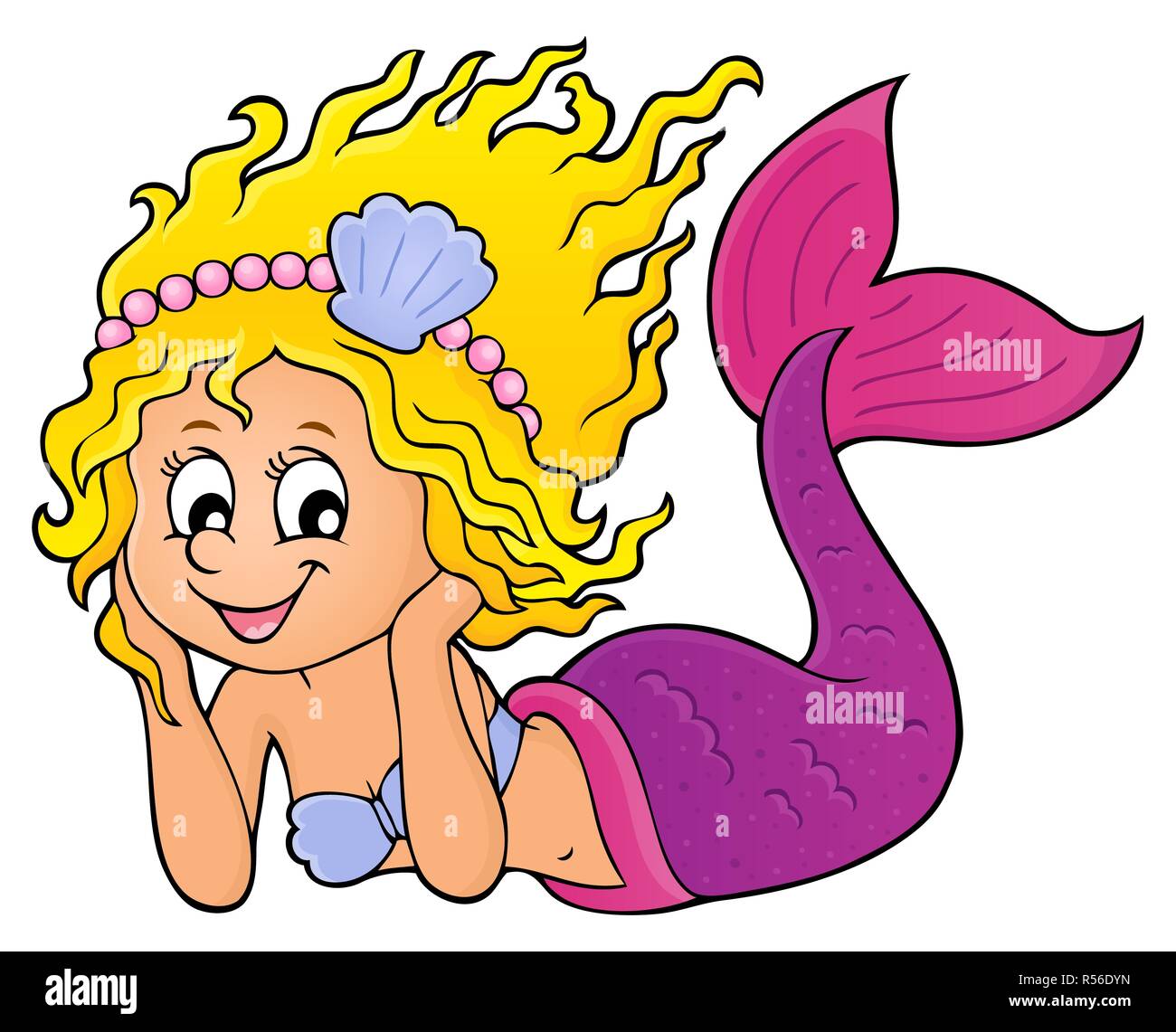 Happy mermaid Thema 1 Stockfoto
