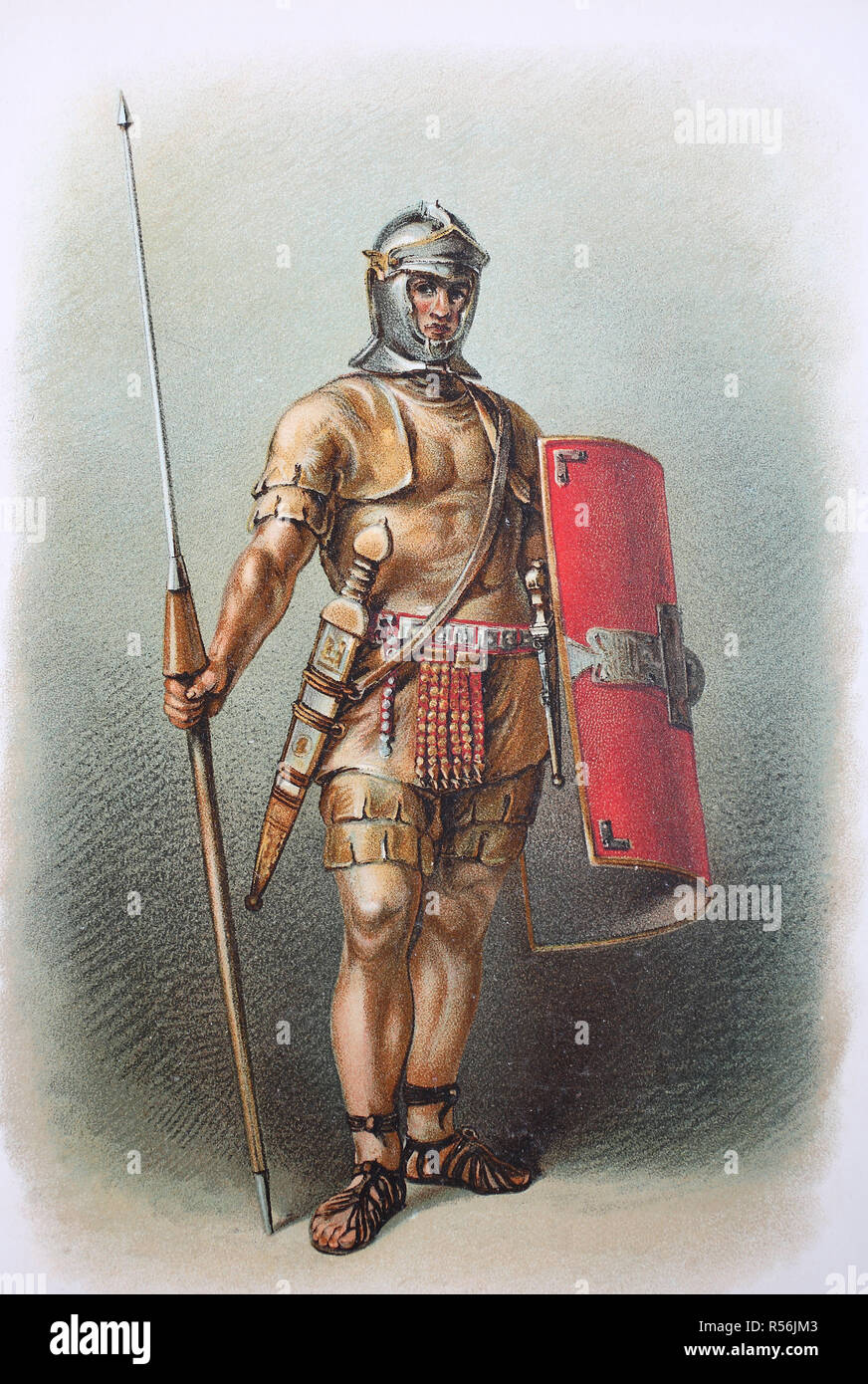 Römische Legion Soldat, Illustration, Italien Stockfoto