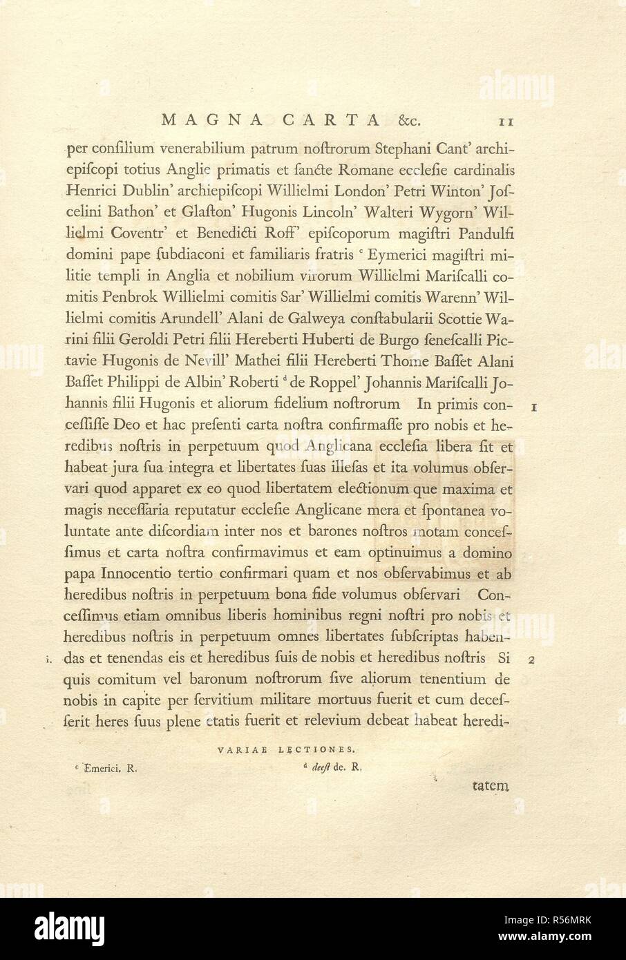 William Blackstone € ™ s die große Charta und Charta der Wald enthält