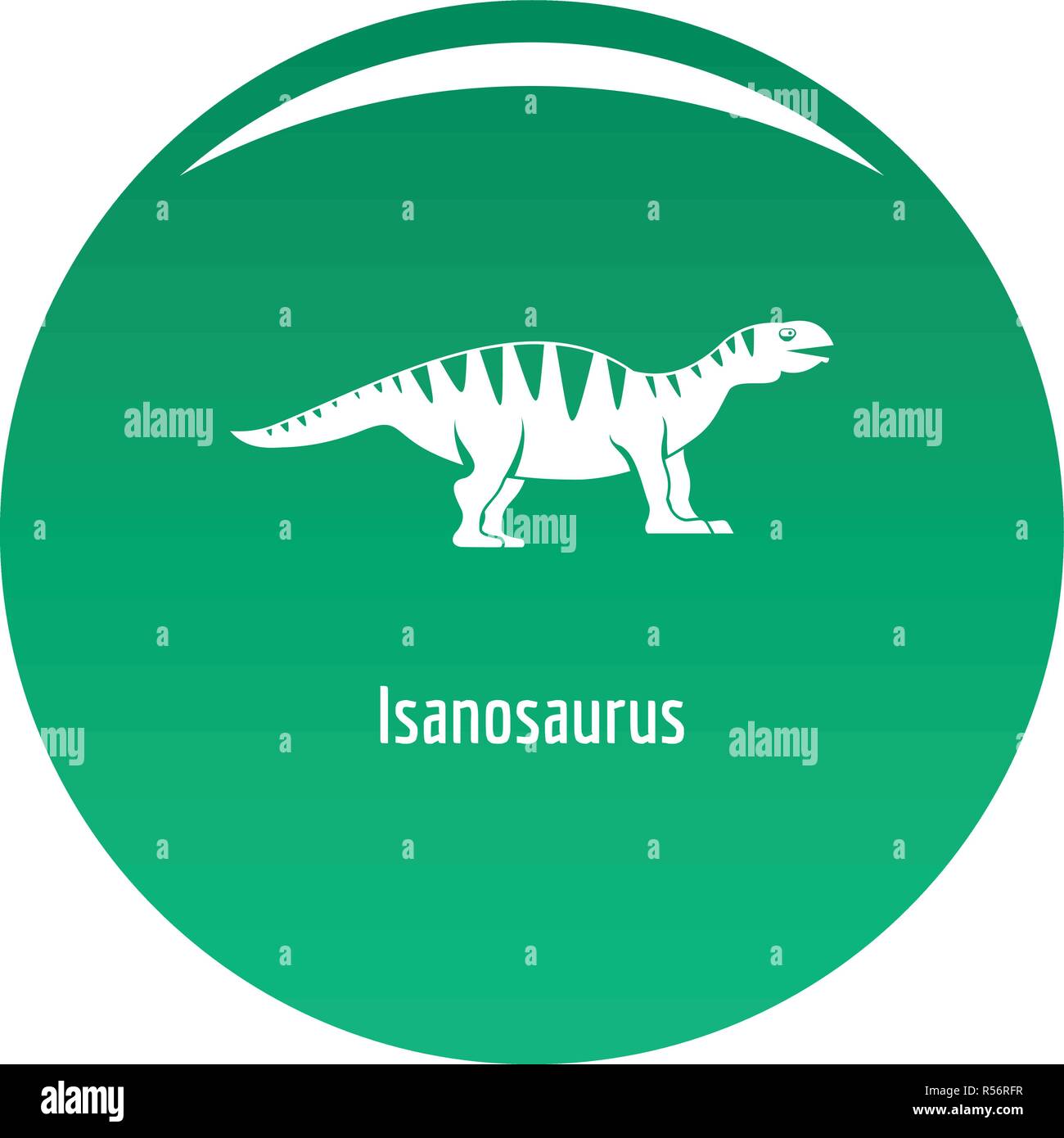Isanosaurus Symbol. Einfache Abbildung: isanosaurus Vektor Icon für das Design grün Stock Vektor