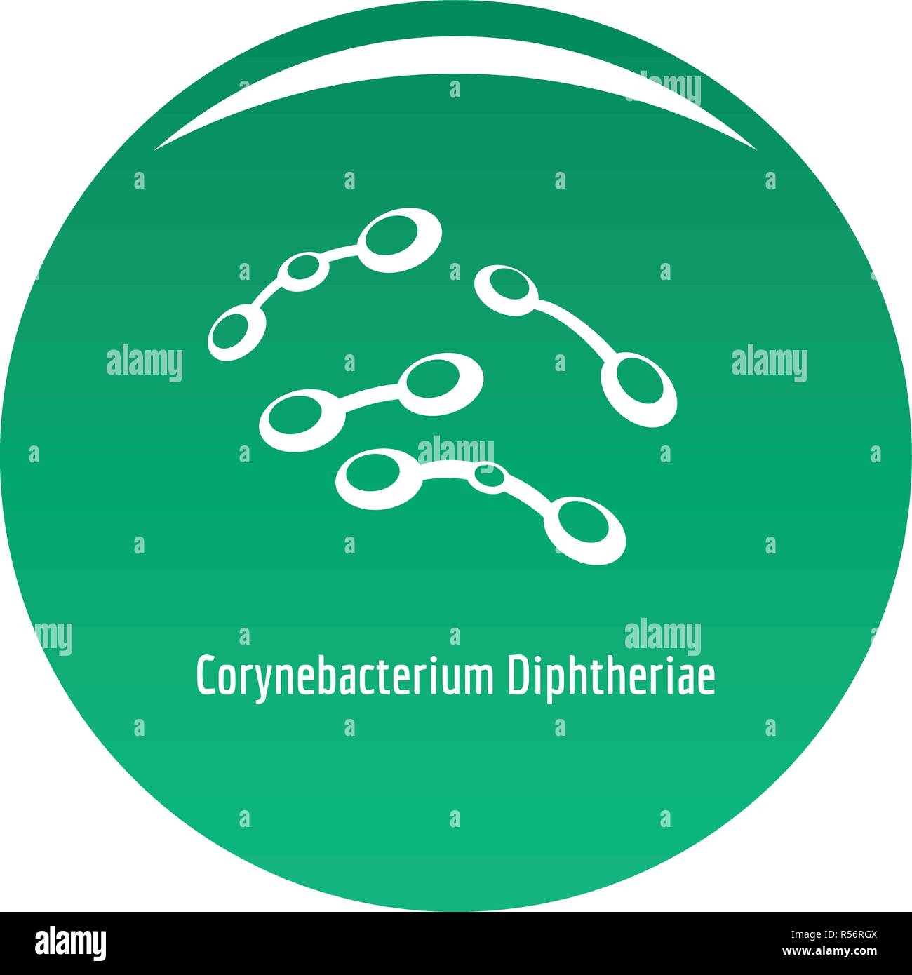 Corynebacterium diphtheriae- Symbol. Einfache Abbildung von Corynebacterium diphtheriae- vektor Icon für das Design grün Stock Vektor