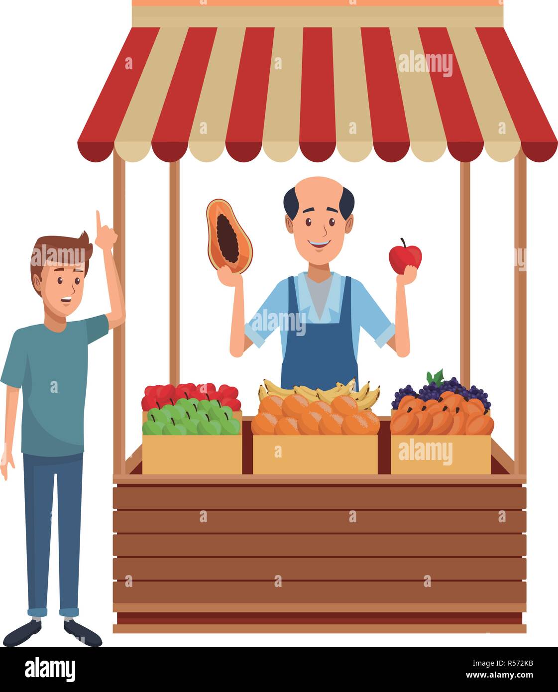 Lebensmittelgeschäft business Cartoon Stock Vektor