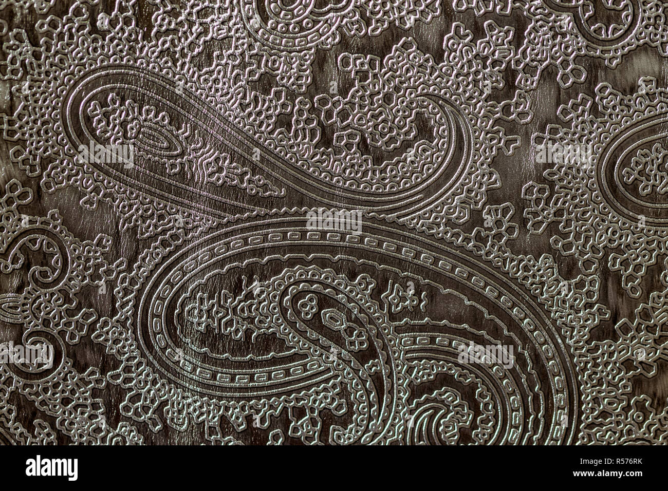 Embossed Leather Floral Pattern Background Stockfotos Und Bilder Kaufen Alamy