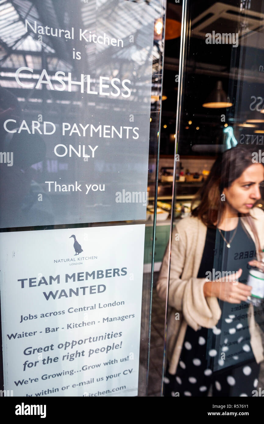 London England, Großbritannien, Lambeth South Bank, Waterloo Station, Züge, Eisenbahn, zentraler Endbahnhof des nationalen Eisenbahnnetzes, natürliche Küchen, Restaurants Stockfoto