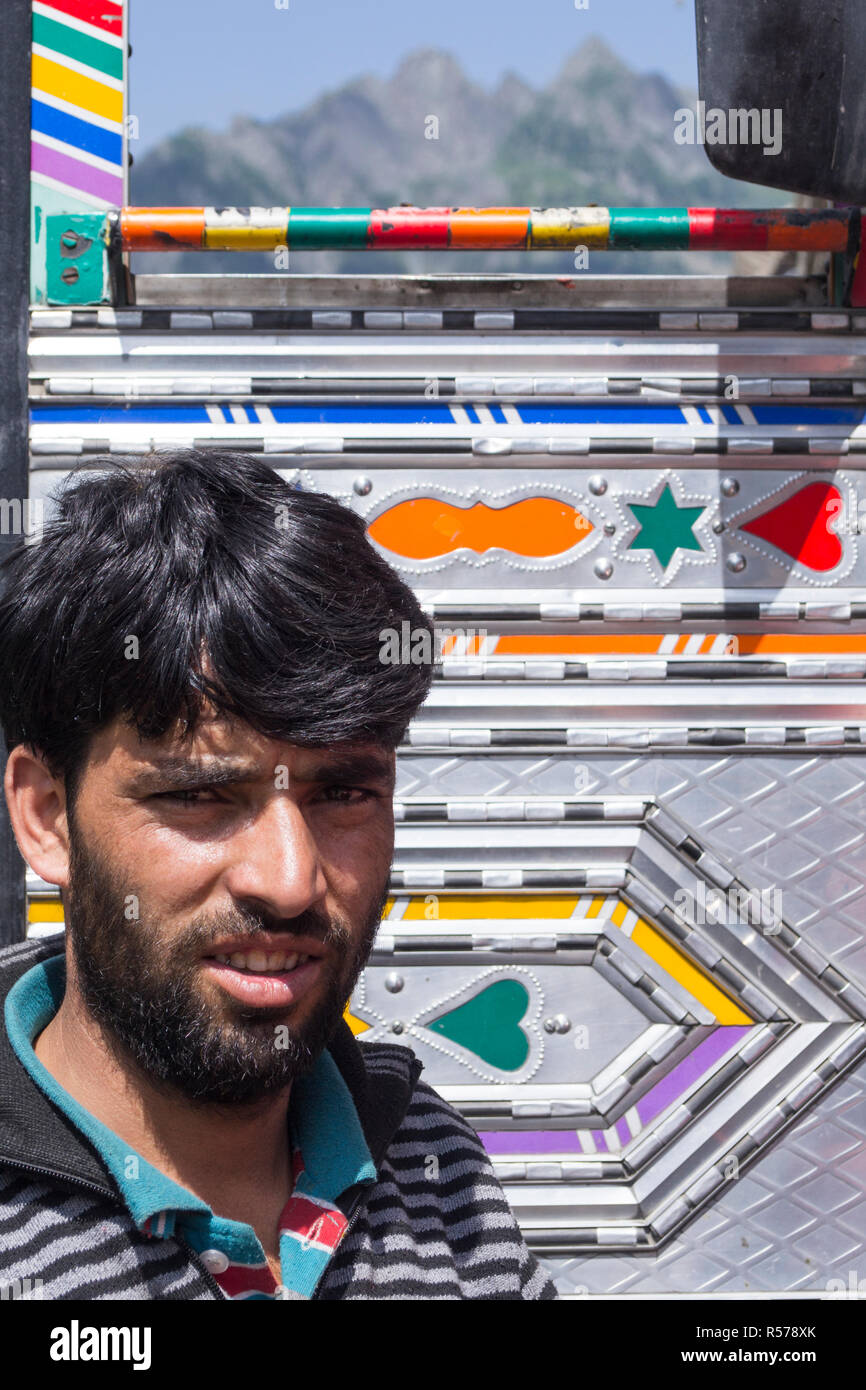 Sonamarg, Kaschmir. Lkw-Fahrer Stockfoto