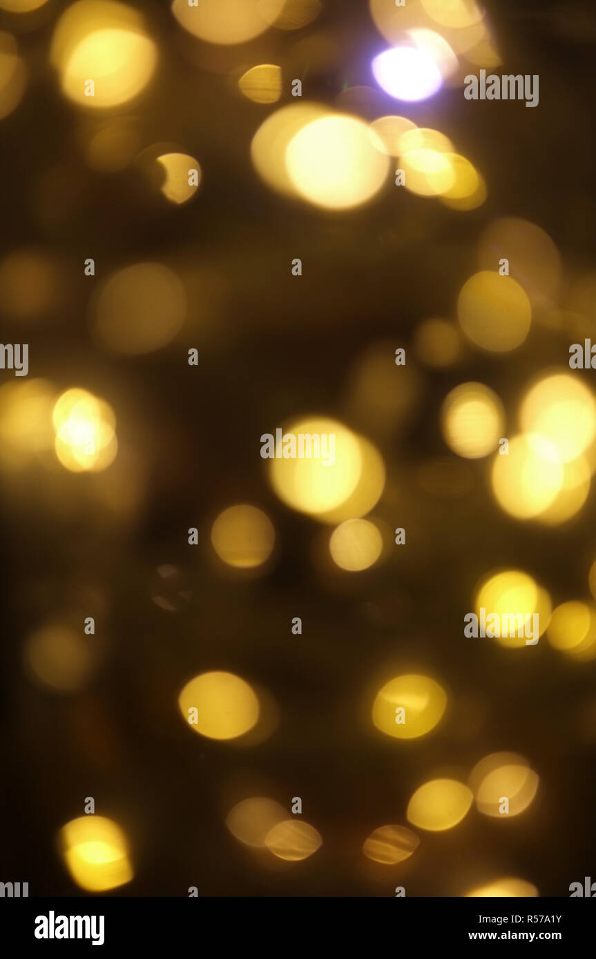 Verschwommen LICHTER UND BOKEH, festliche DESIGN, HINTERGRUND FÜR WEIHNACHTEN UND EIN GLÜCKLICHES NEUES JAHR Stockfoto
