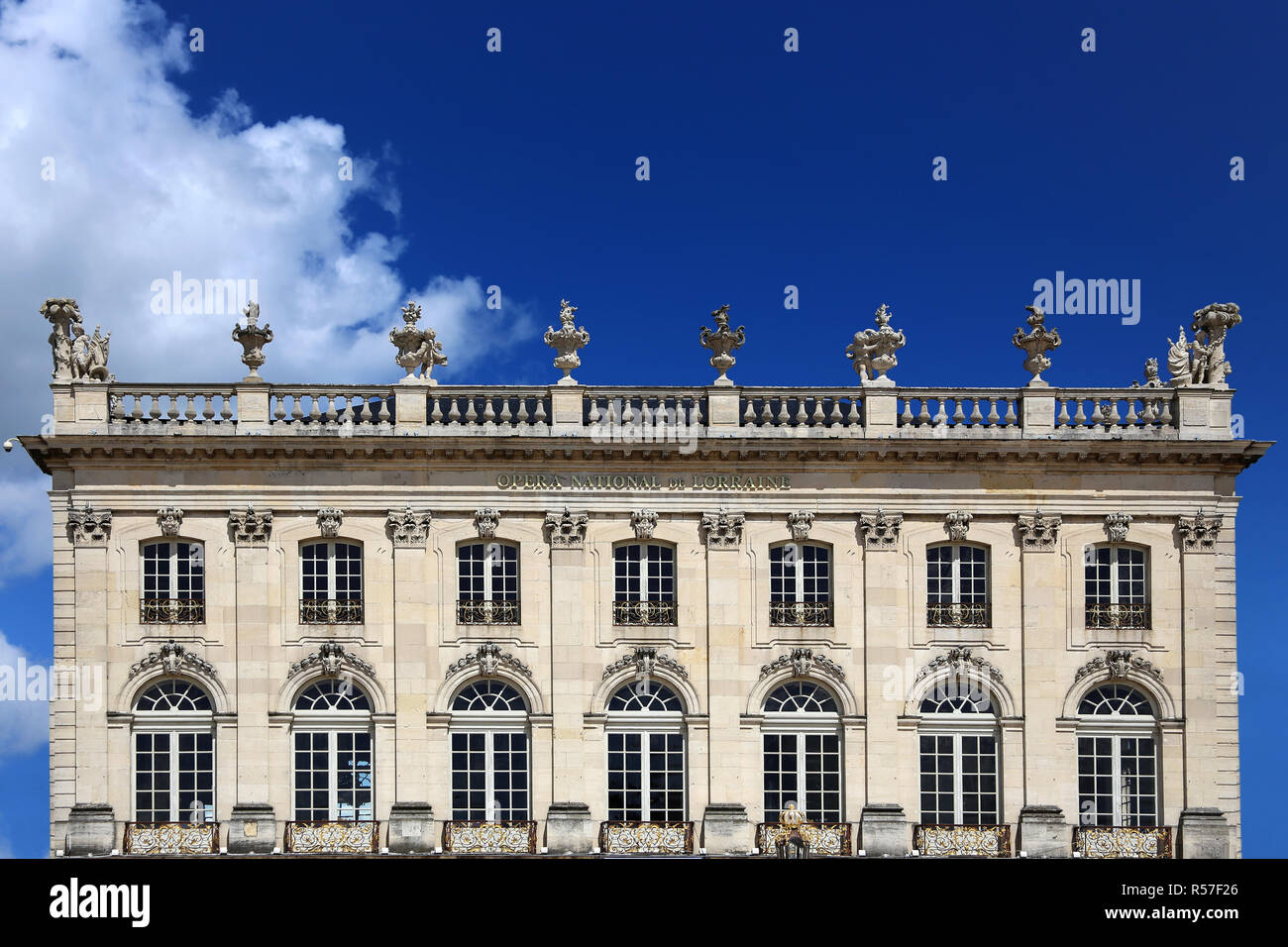 OpÃ©ra National de Lorraine auf Place Stanislas in Nancy. Stockfoto