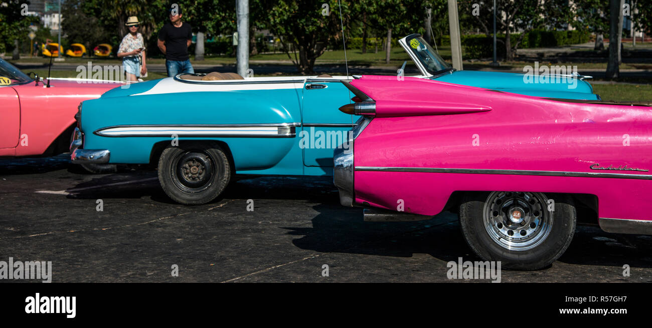 Classic 50 s Autos in Havanna, Kuba Stockfoto