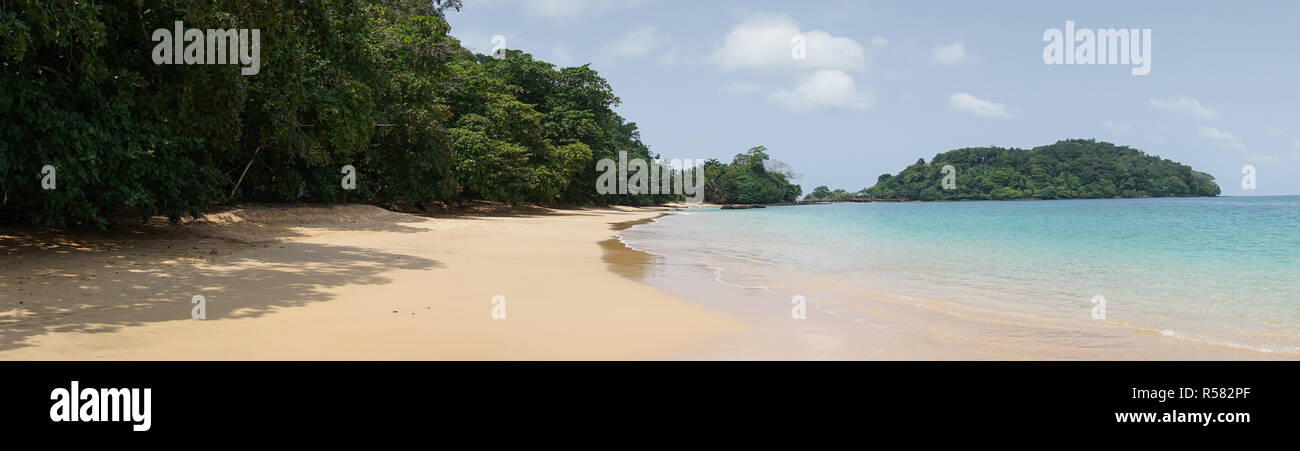 Praia coco auf der Insel Principe, Sao Tome und Principe Stockfoto