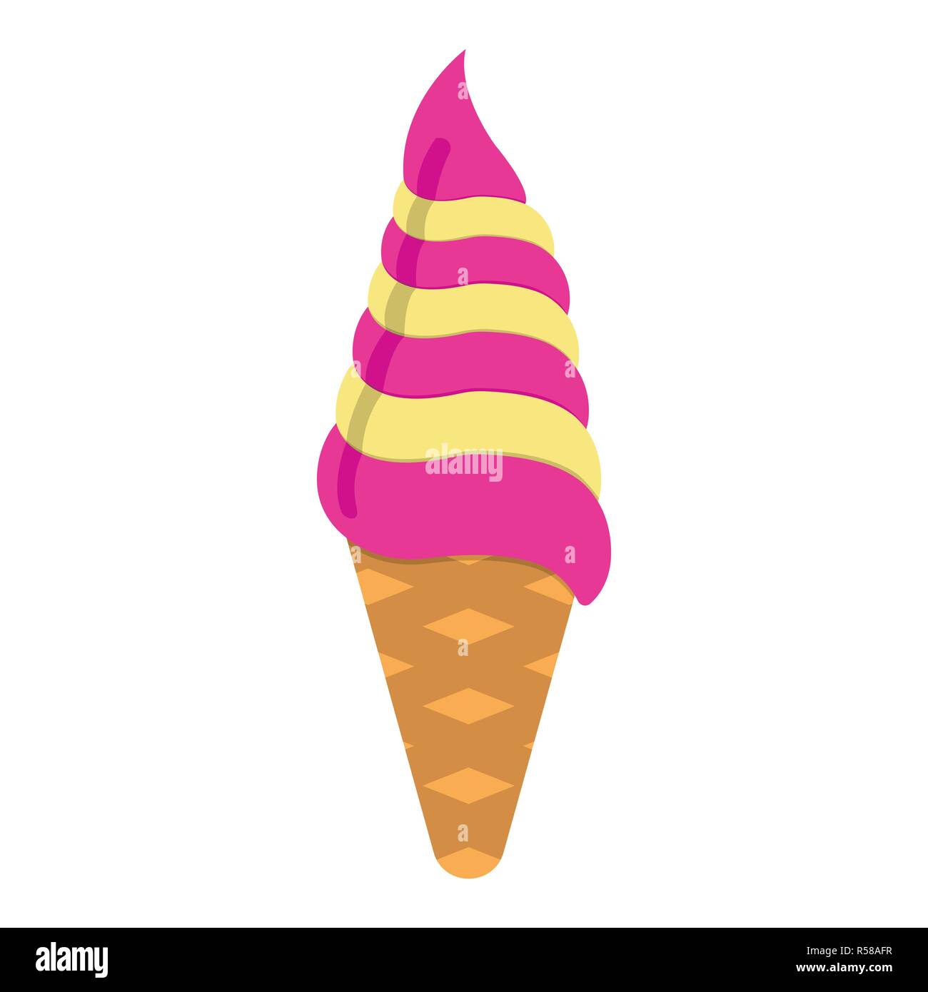 Eis-Symbol. Fantasy Welt des Einhorns. Cartoon Stil. Vector Illustration. Stock Vektor