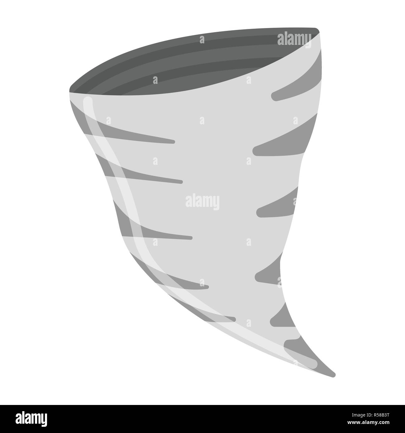 Sturm auf das Symbol. Wetter label für  auf weißem Hintergrund