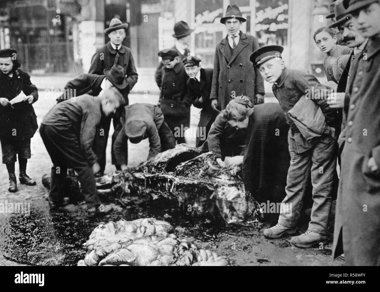 Deutsche Revolution - ein Beweis für die Nahrungsmittelknappheit in Deutschland Ca. 1919 Stockfoto