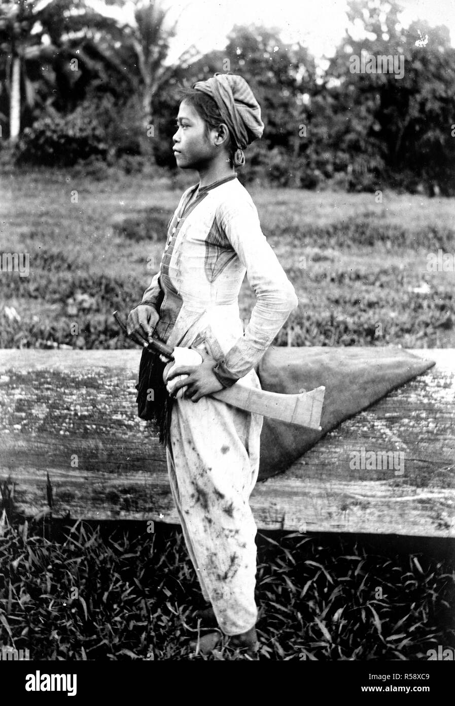 1900 Fotos - Native philippinischen Mädchen Ca. 1914-1917 (unbekanntes Gebiet der Philippinen) Stockfoto