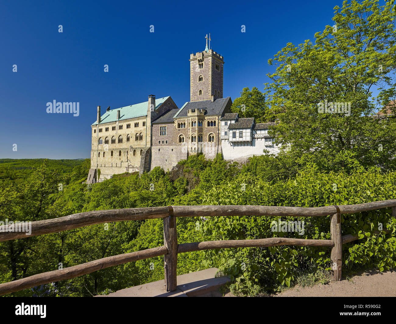 Die Wartburg in Eisenach, Thüringen, Deutschland Stockfoto