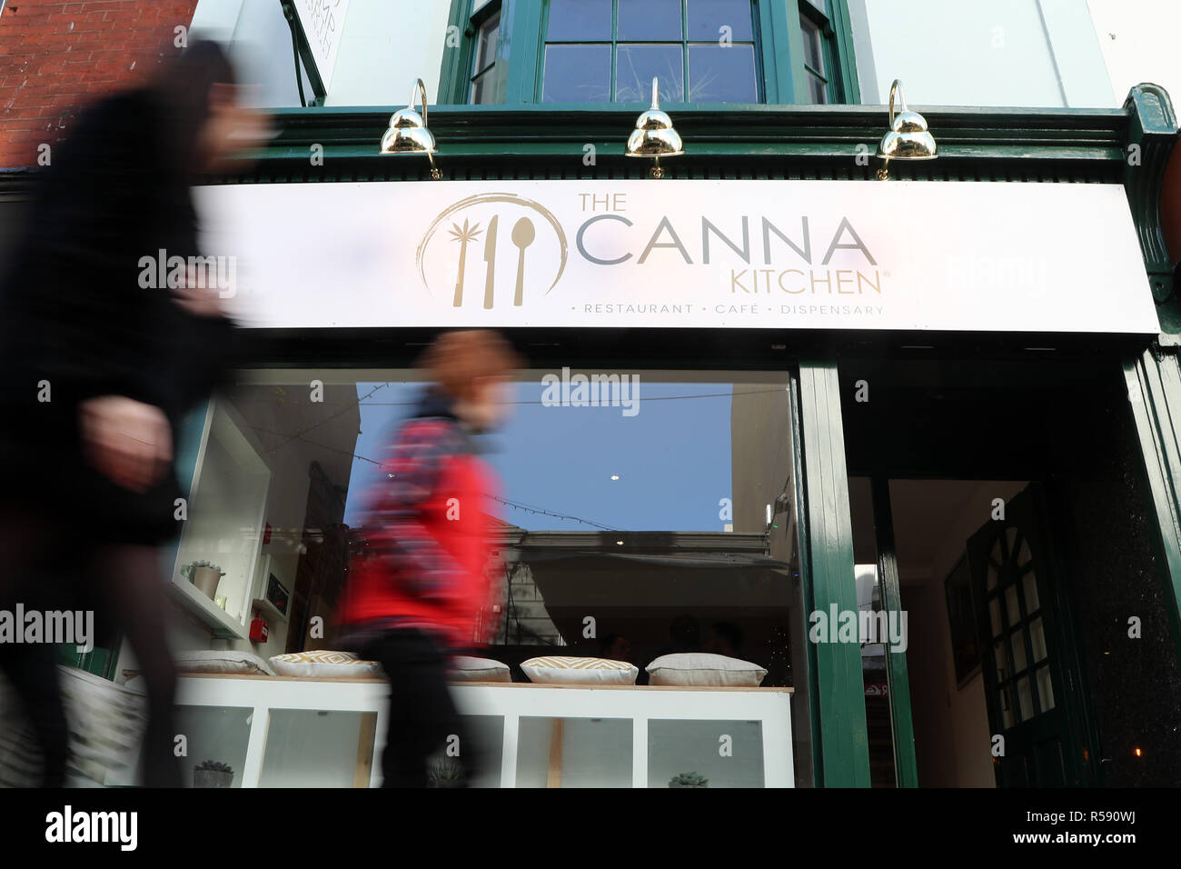 Ein Blick auf die Canna Küche in Brighton, erste Cannabis infundiert Restaurant, das dieses Wochenende Eröffnung ist in Großbritannien. Stockfoto
