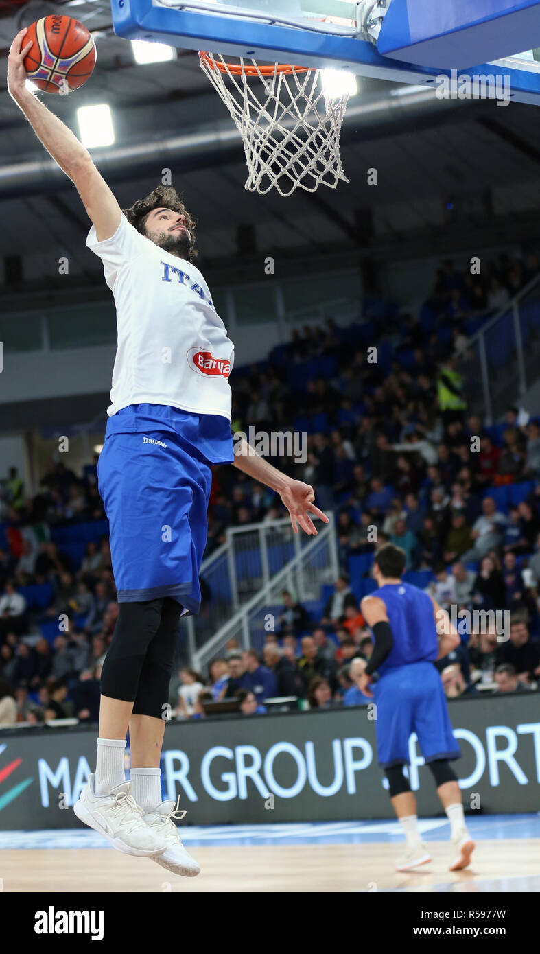 Brescia, Italien. 29 Nov, 2018. Luca Vitali während der Aufwärmphase vor dem Spiel Quelle: Mickael Chavet/Alamy leben Nachrichten Stockfoto