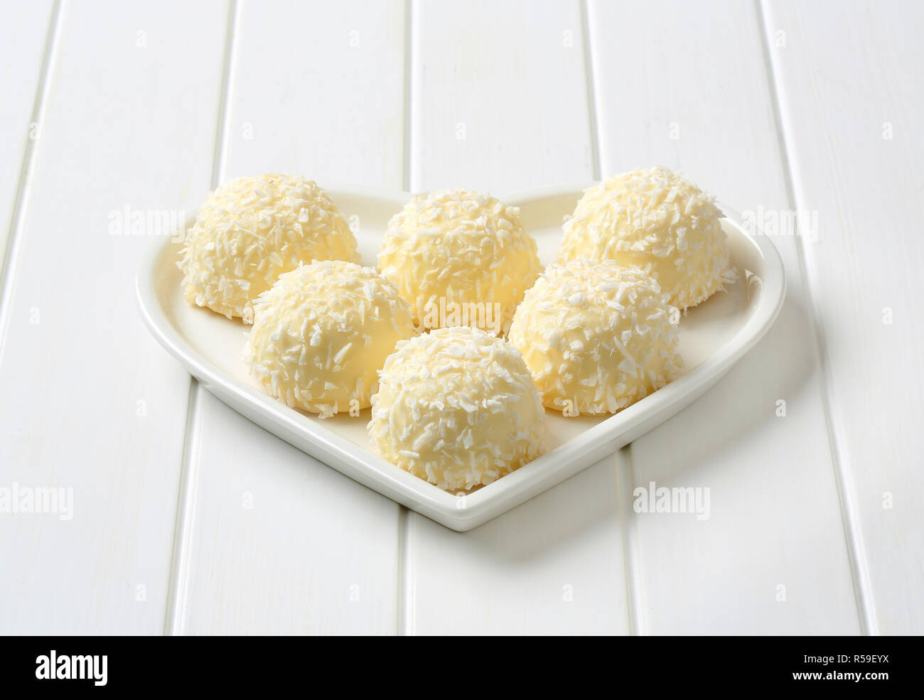 Coconut Schneeball Trüffel Stockfoto