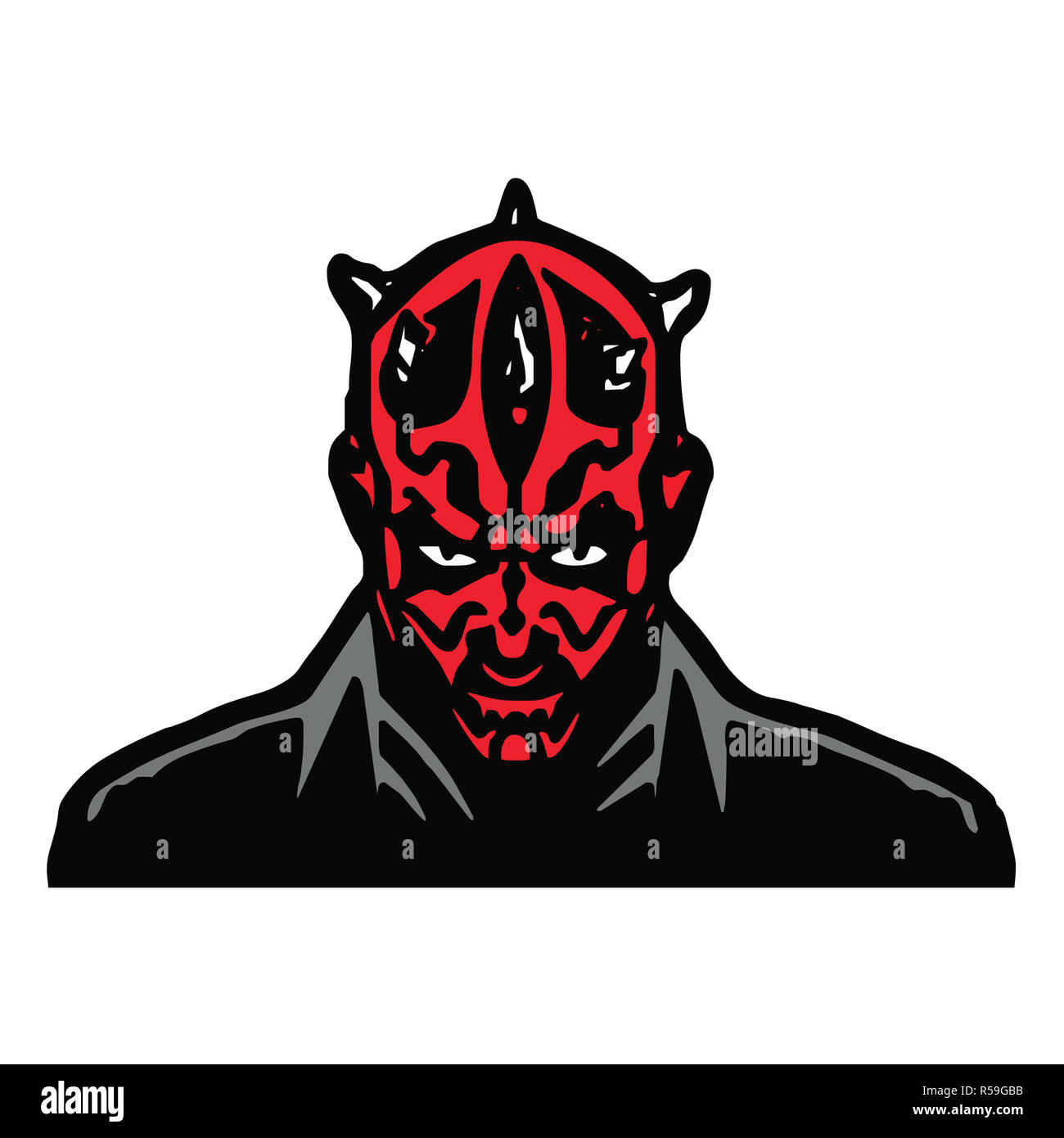 Darth Maul Star Wars illustration Stockfoto