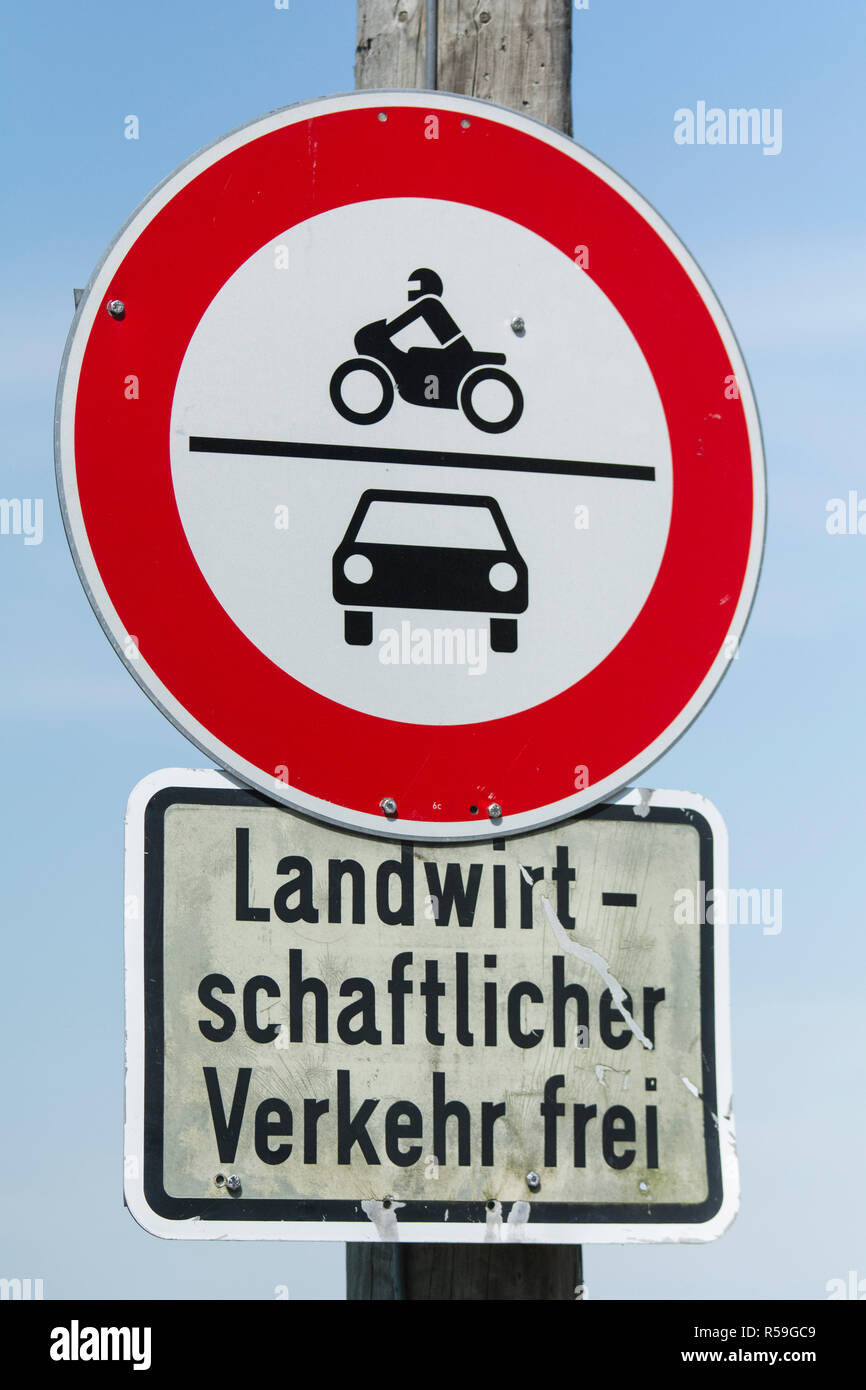 Schild - Durchfahrt verboten Stockfotografie - Alamy