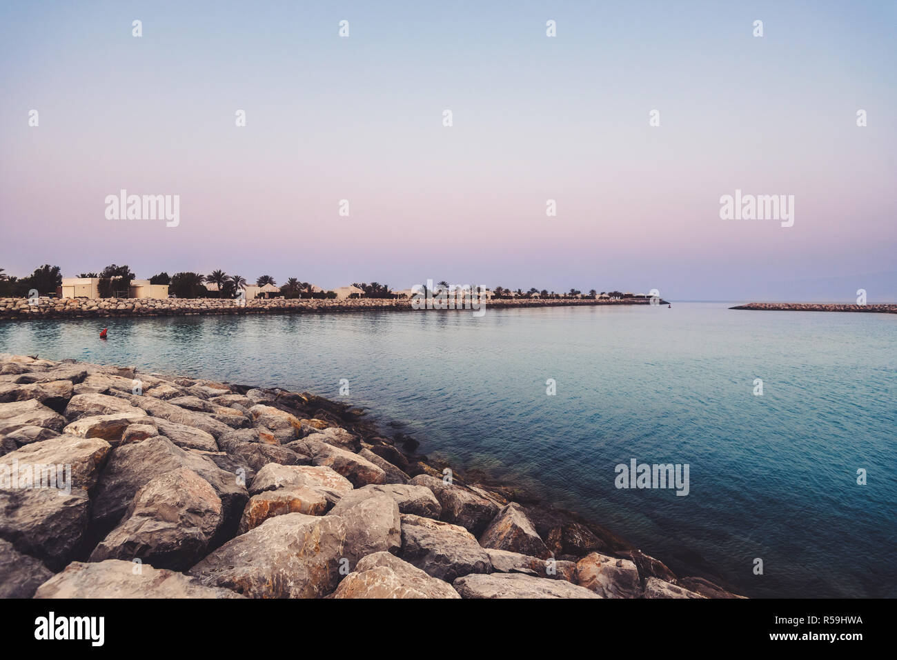 Arabischen Golf im Al Hamra Village Stockfoto