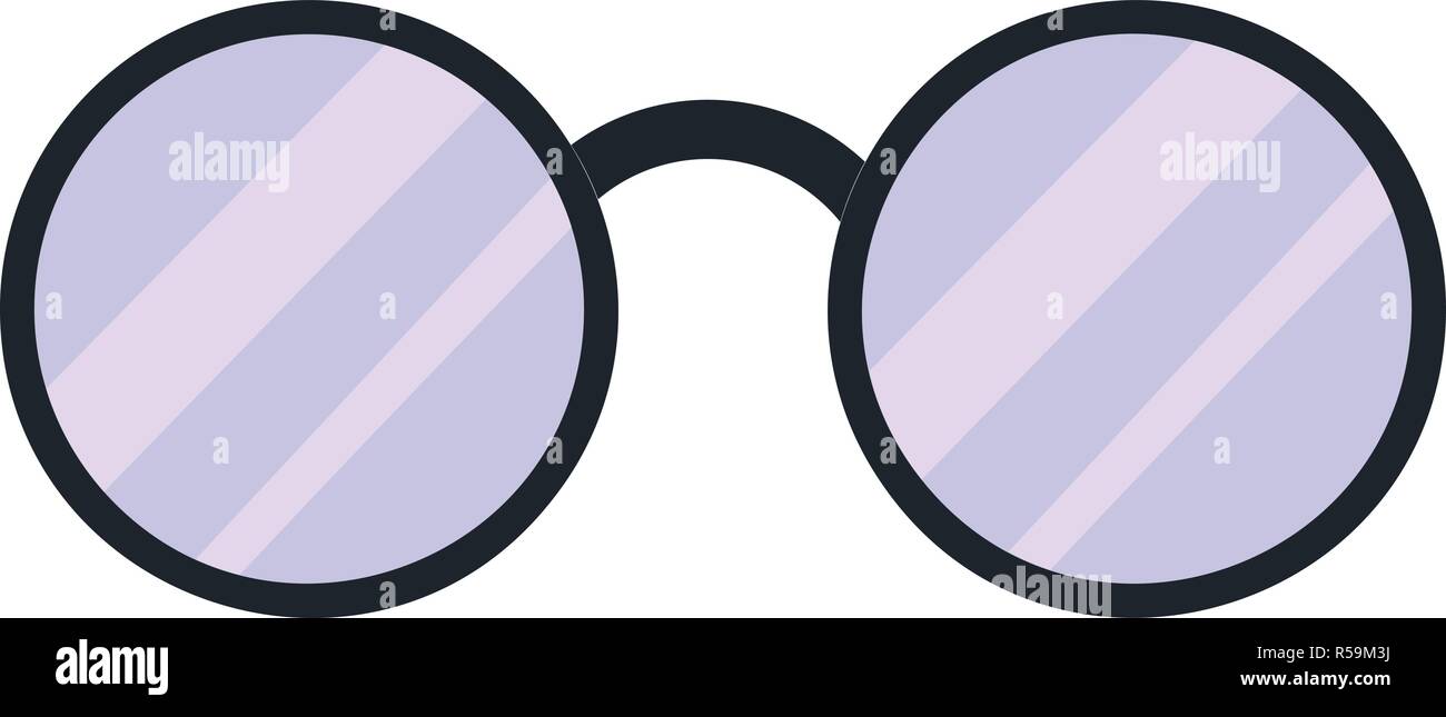 Runde Brille. Cartoon von runde Gläser vektor Symbol für Web Design auf  weißem Hintergrund Stock-Vektorgrafik - Alamy