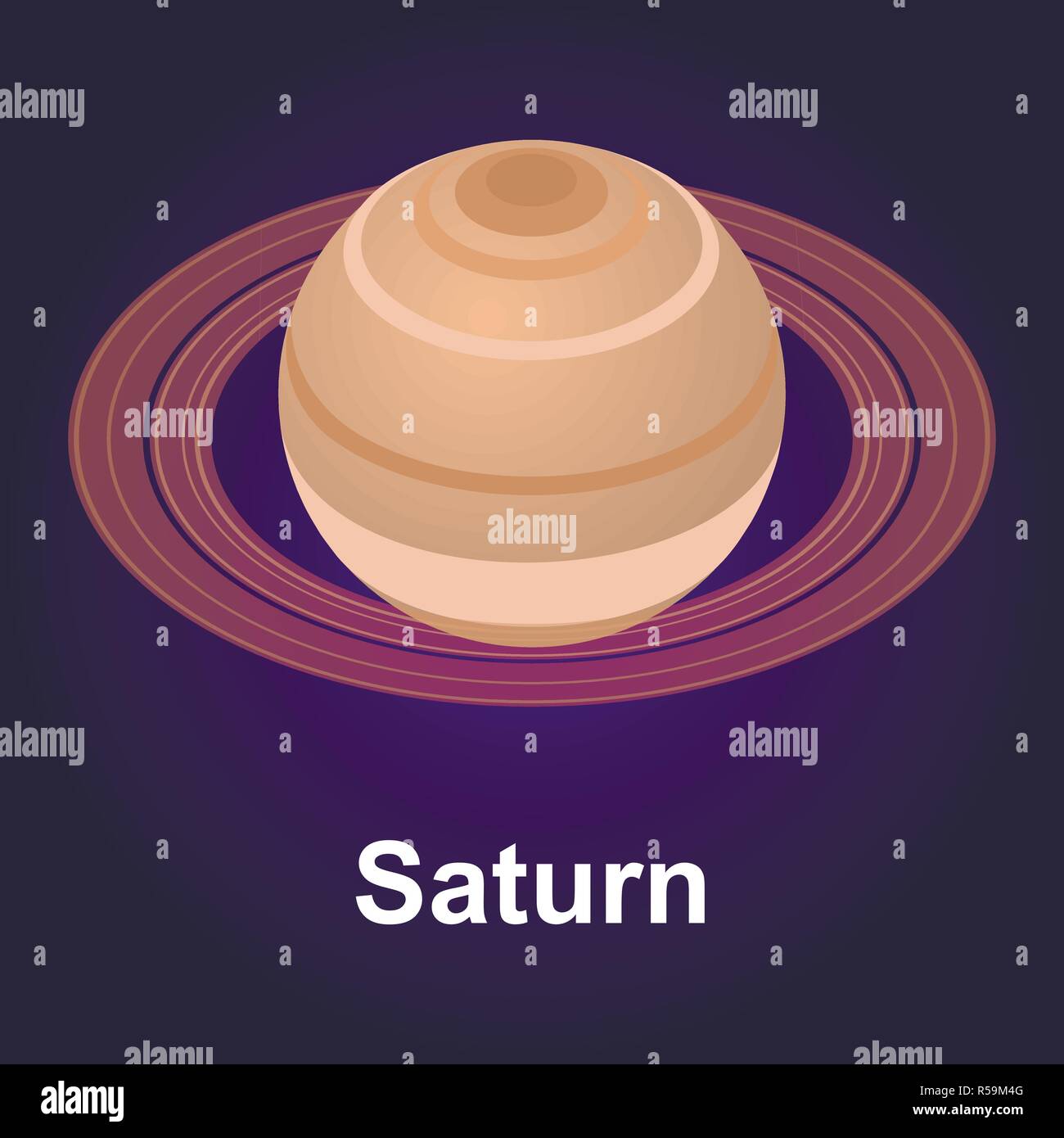 Saturn Symbol. Isometrische des Saturn vektor Symbol für Web Design Stock Vektor
