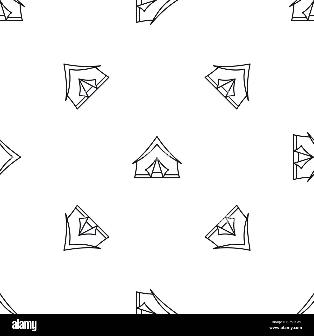 Camp zelt Muster nahtlose Vektor wiederholen Geometrische für jede Web Design Stock Vektor
