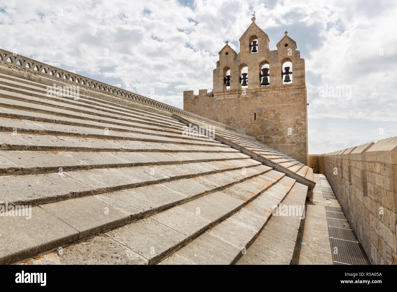 Die Kirche in saintes-maries-de-la-Mer, Südfrankreich. Stockfoto