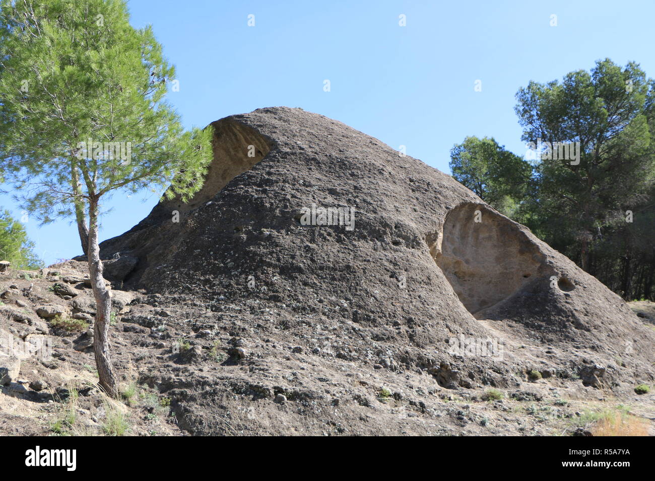 Erodierten Felsen in Ardales Nationalpark (Andalusien) Stockfoto