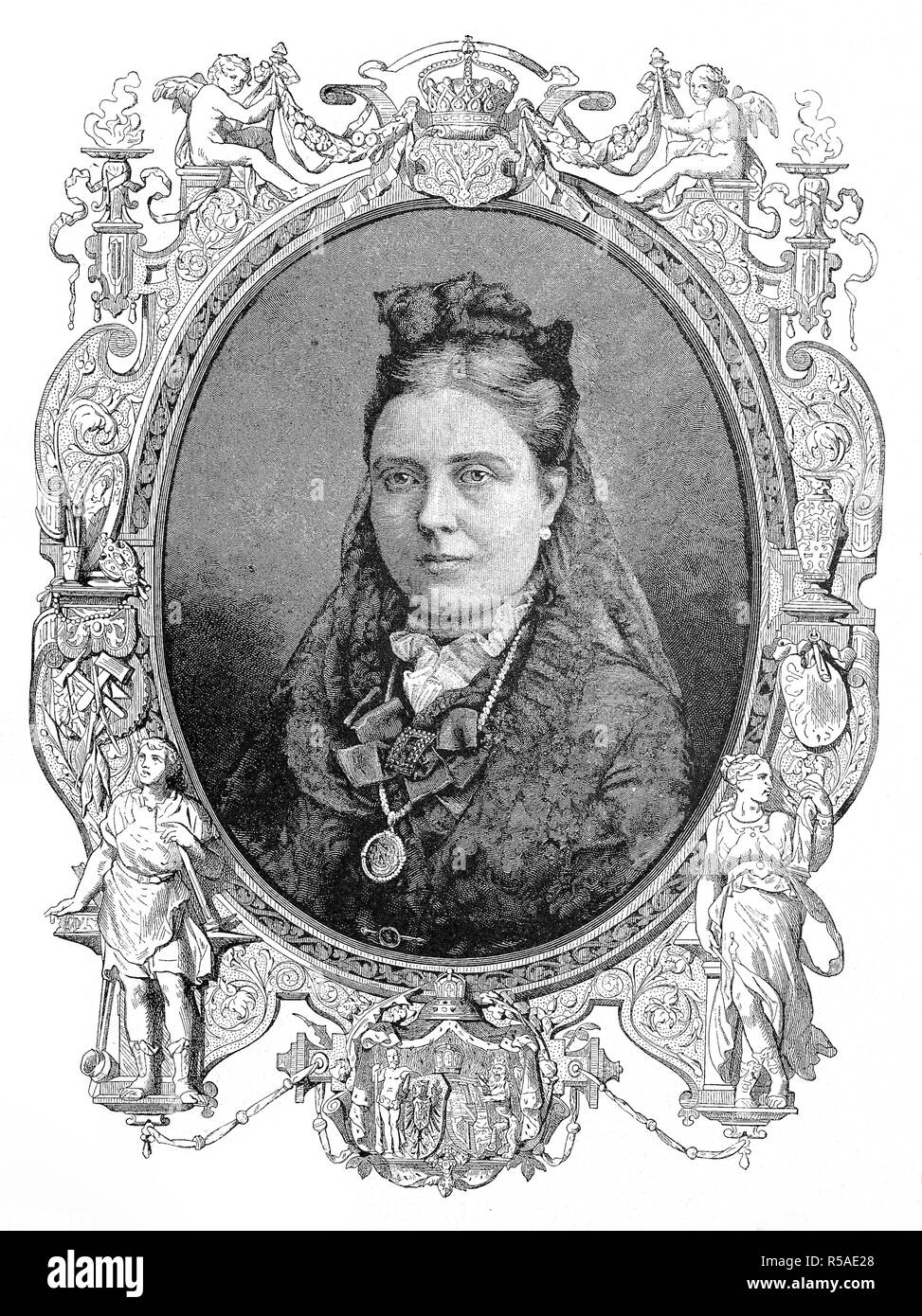 Portrait von Victoria Adelaide Mary Louisa, Prinzessin von Großbritannien und Irland VA, von 1888 Kaiserin Friedrich, 21. November Stockfoto