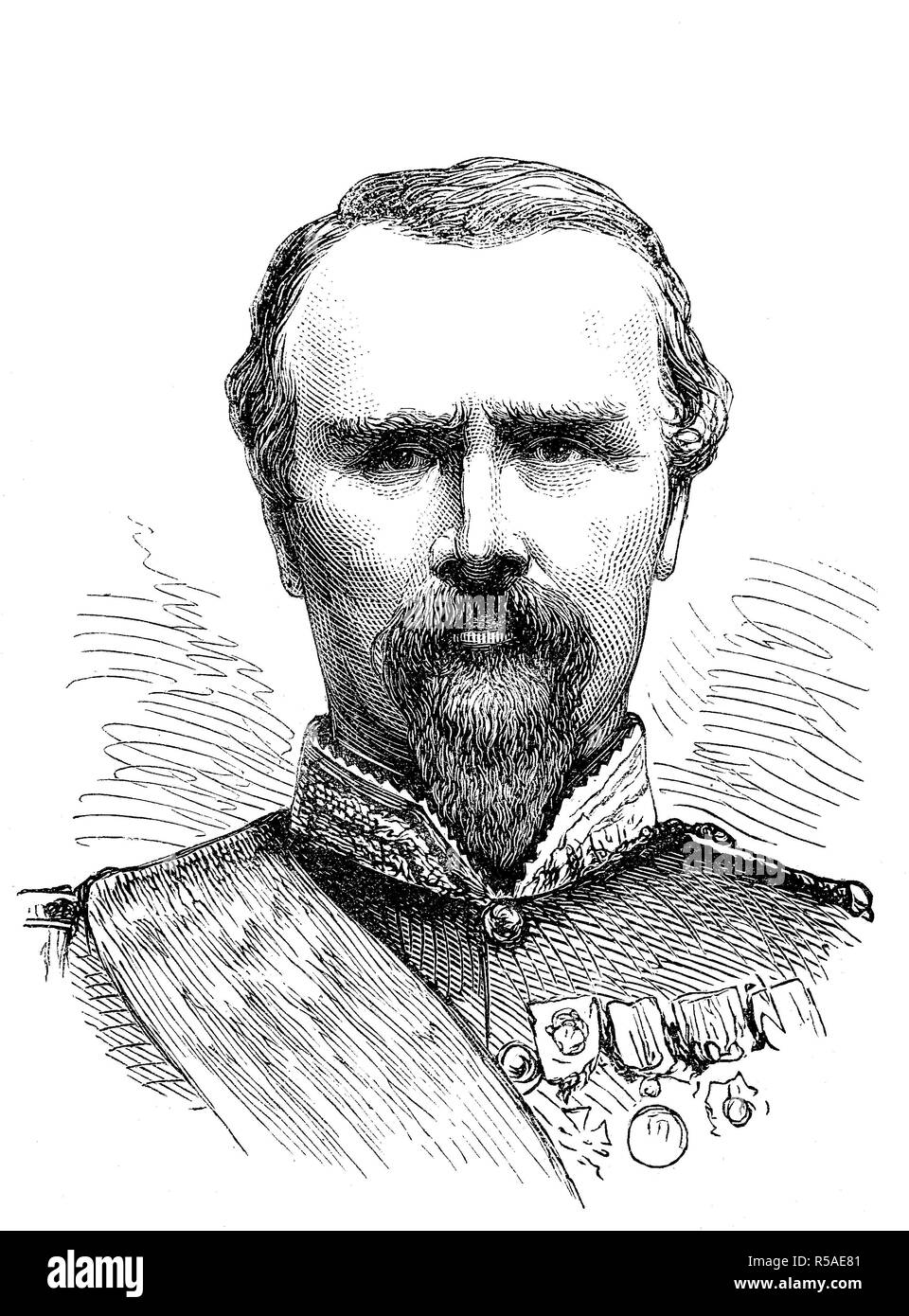Pierre Louis Charles Achille de Failly, Januar 21, 1810, 15. November 1892, französischer General, Holzschnitt, Porträt, Frankreich Stockfoto