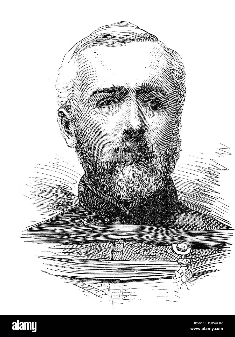 Felix-Charles Douay, 14. August 1816, 4. Mai 1879, französischer General, Holzschnitt, Porträt, Frankreich Stockfoto
