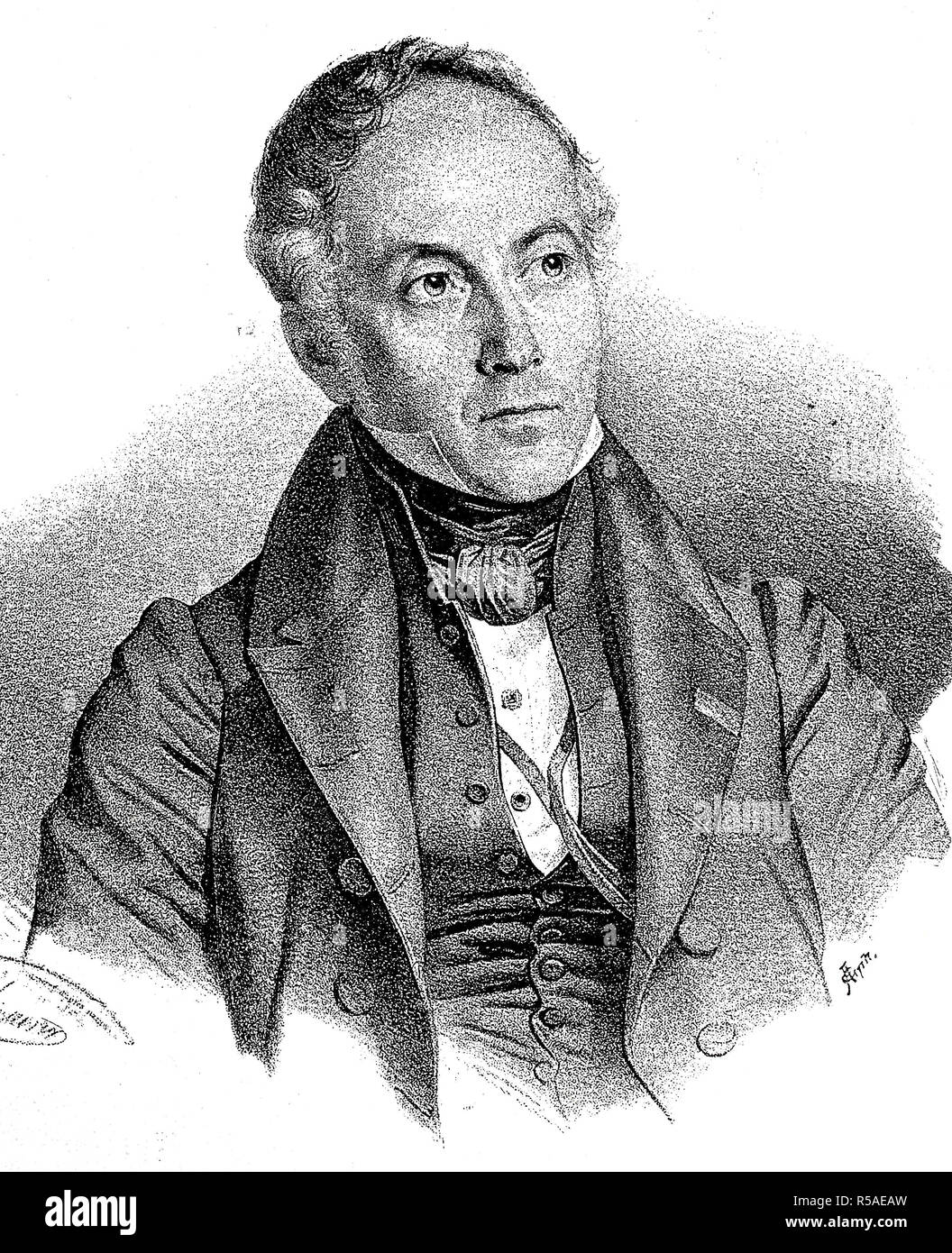 François Pierre Guillaume Guizot, Oktober 4, 1787, September 1874, Politiker und Schriftsteller, Holzschnitt, Frankreich Stockfoto