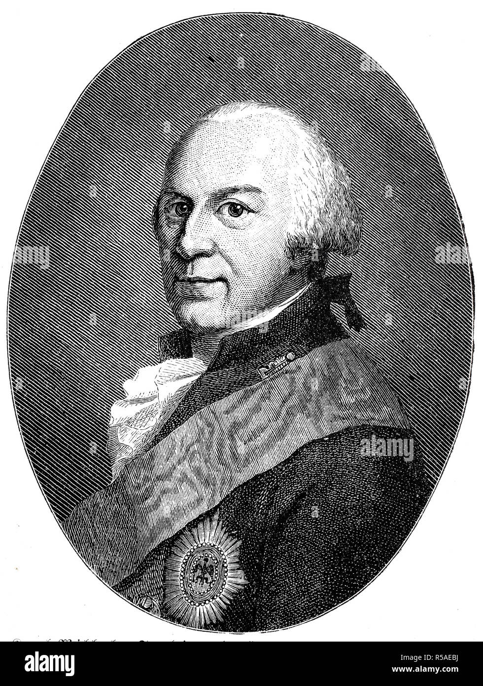 Karl Wilhelm Ferdinand von Braunschweig-Wolfenbuettel, 9. Oktober 1735, November 10, 1806, war ein deutscher Fürst, Herzog von Stockfoto