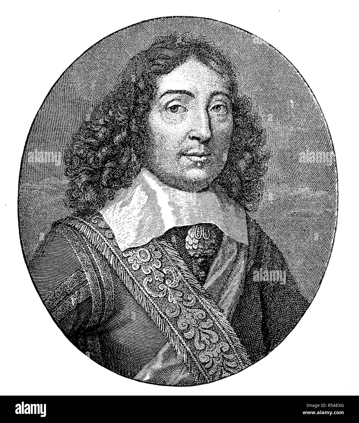 George Monck, 1st Duke of Albemarle, 6. Dezember 1608, vom 3. Januar 1670, Politiker, Holzschnitt, England Stockfoto