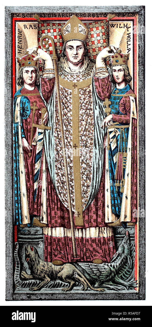 Das Grab von Erzbischof Siegfried von Eppstein im Mainzer Dom, mit der