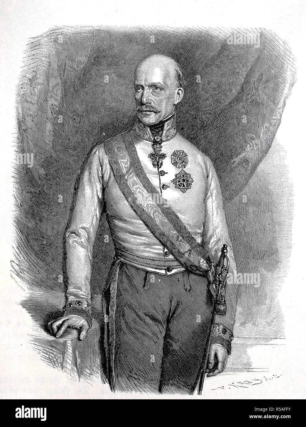 Erzherzog Johann von Österreich, vom 20. Januar 1782, vom 11. Mai 1859, ein Mitglied aus dem Haus Habsburg-Lothringen, 1848, Österreich Stockfoto