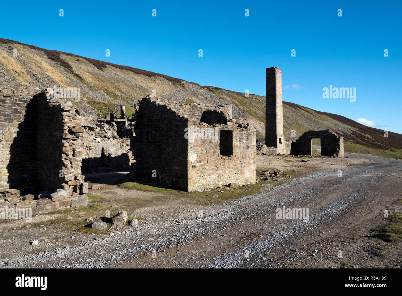 Alte Bande Blei schmelzen Mühle, in der Nähe von Healaugh, Swaledale, Yorkshire Dales National Park Stockfoto