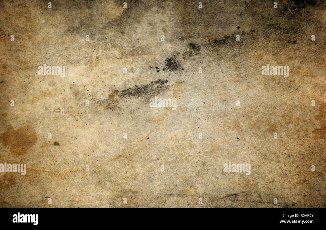 Im Alter von schmutzigen Papier Textur. Grunge Papier Hintergrund für Design. Stockfoto