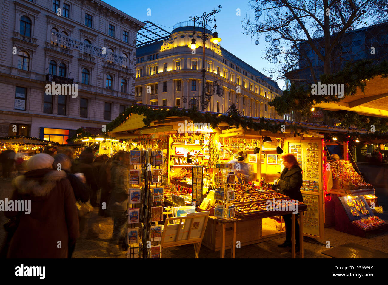 Weihnachtsmärkte, Budapest, Ungarn Stockfoto