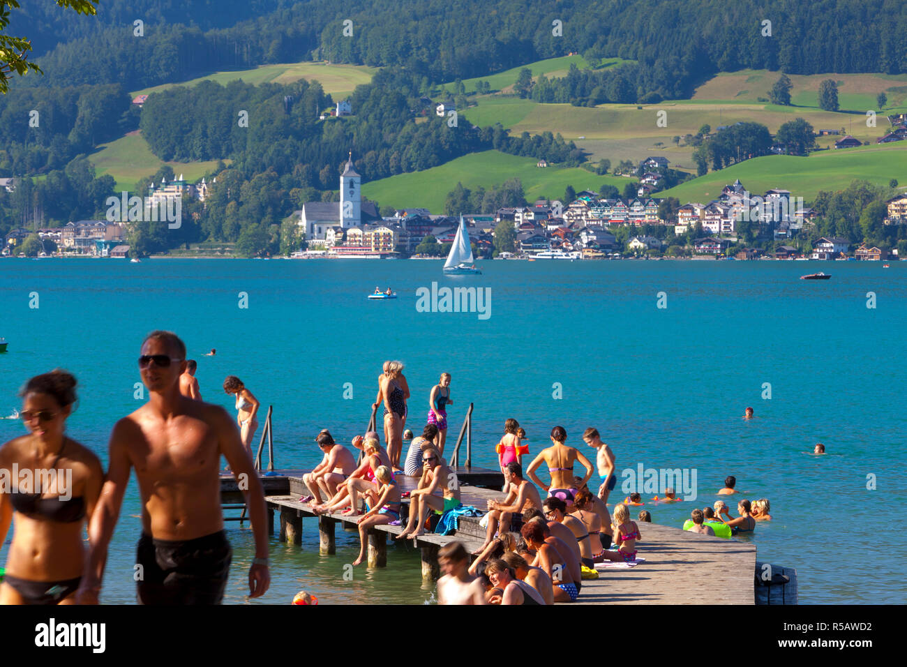 St. Wolfgang, Wolfgangsee, Flachgau, Oberösterreich, Österreich Stockfoto