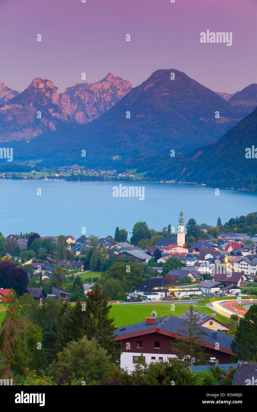 St. Gilgen, den Wolfgangsee, Flachgau, Salzburger Land, Österreich Stockfoto