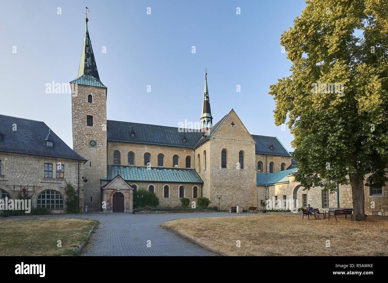 Kloster Kirche des Benediktinerklosters Huysburg, in der Nähe von Halberstadt, Landkreis Harz, Sachsen-Anhalt, Deutschland Stockfoto