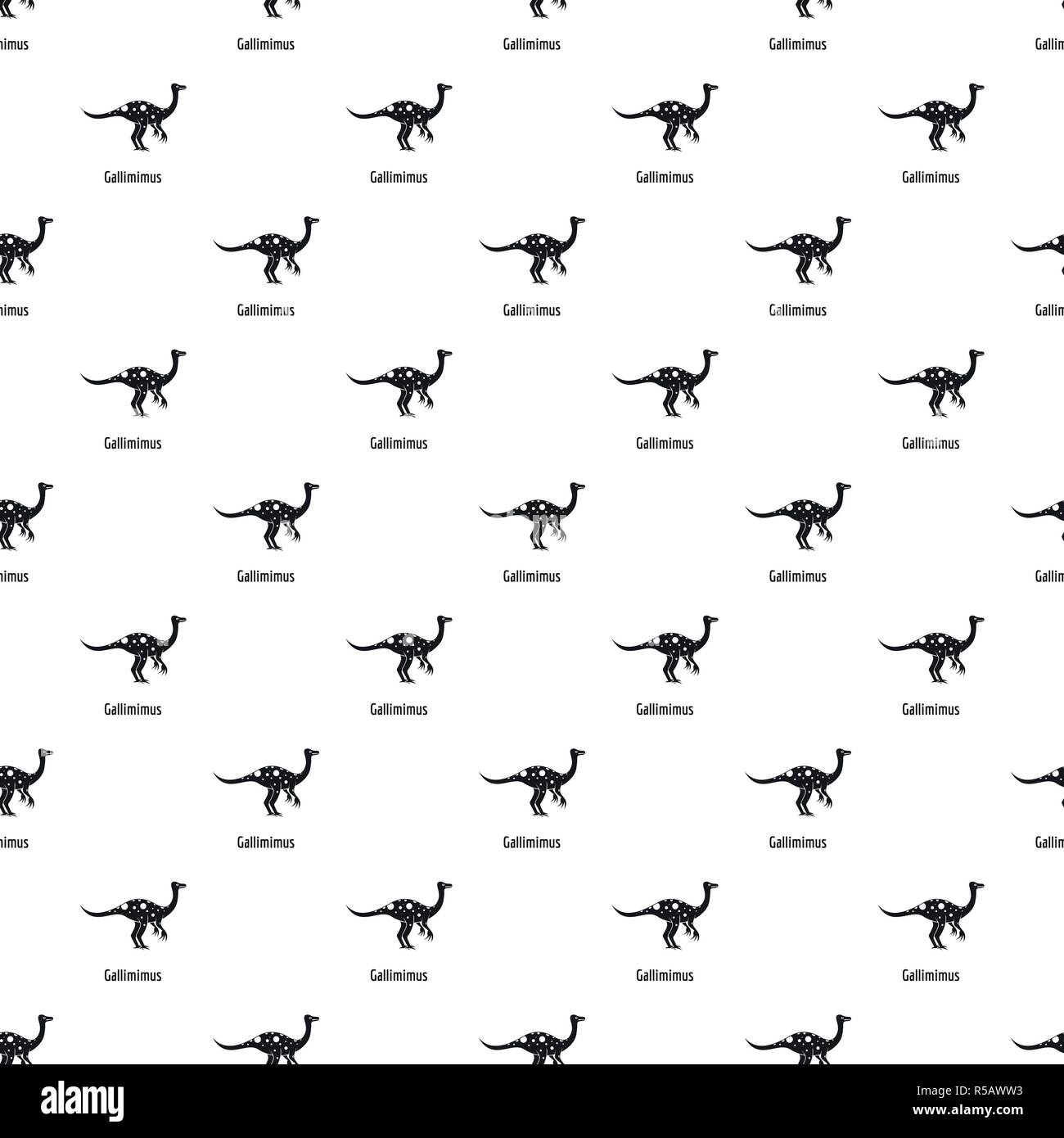 Gallimimus Muster nahtlose Vektor wiederholen Geometrische für jede Web Design Stock Vektor