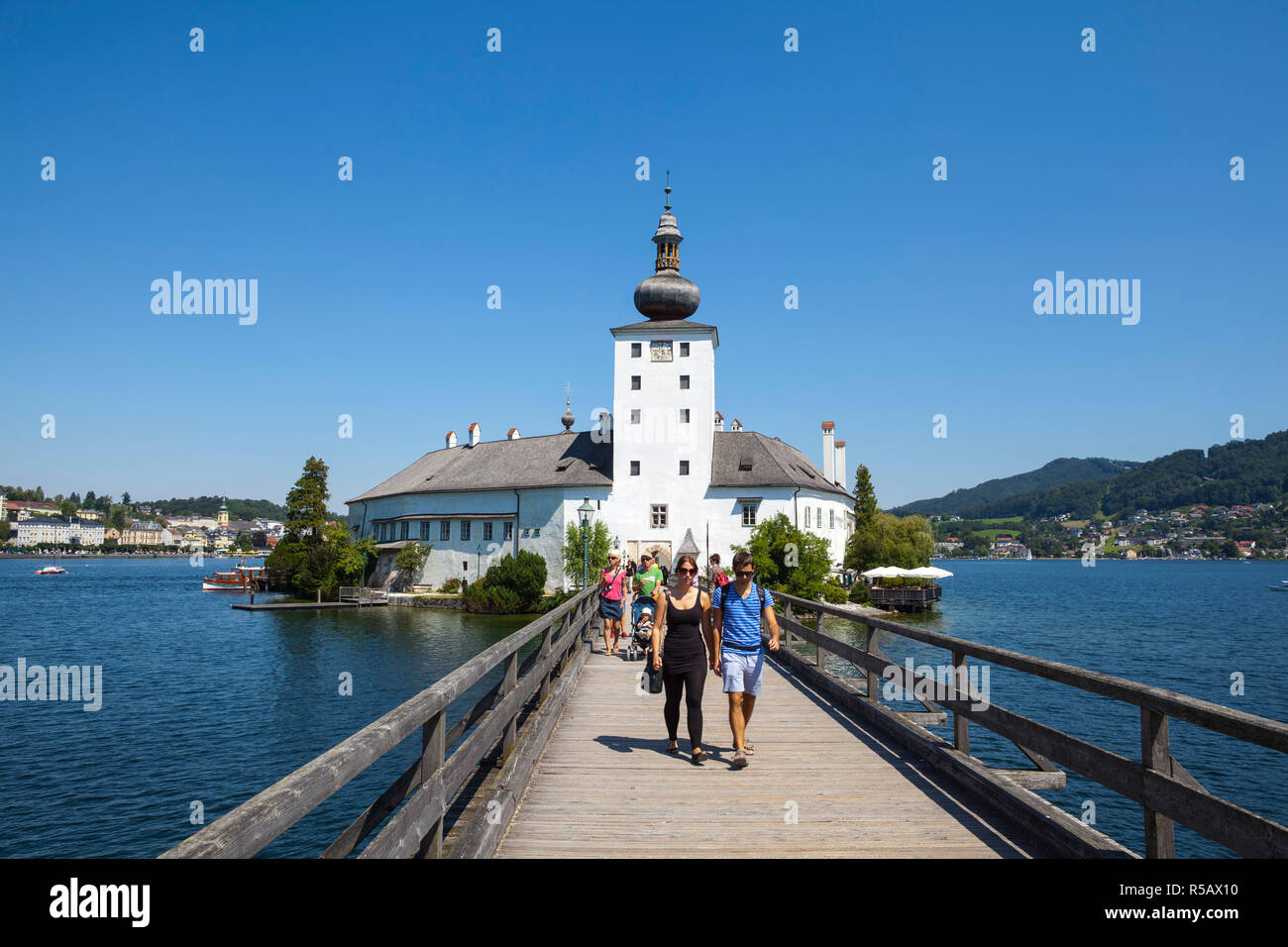 Schloss Ort am Traunsee, Gmunden, Salzkammergut, Oberösterreich, Österreich Stockfoto