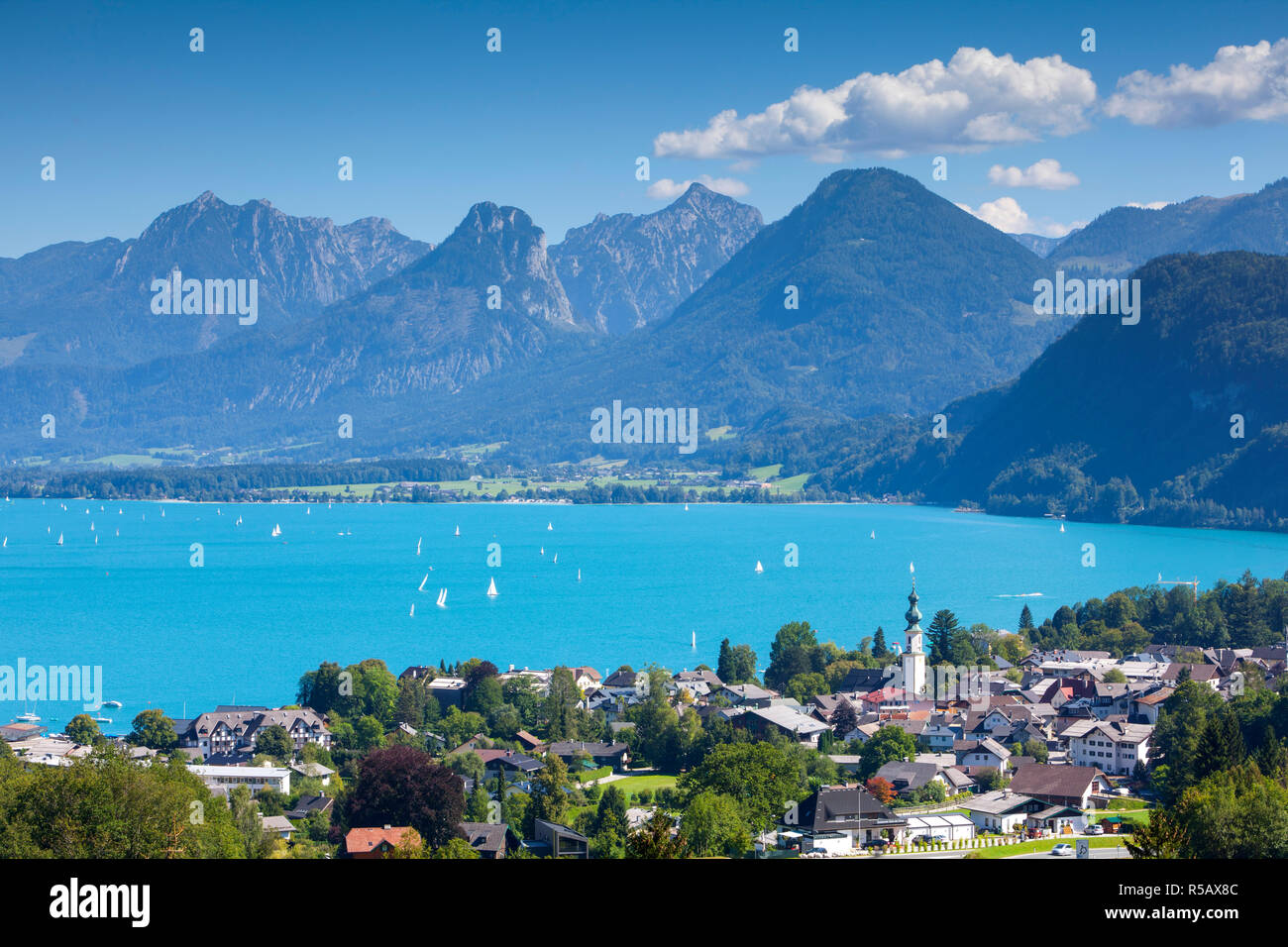 St. Gilgen, den Wolfgangsee, Flachgau, Salzburger Land, Salzburg, Österreich Stockfoto