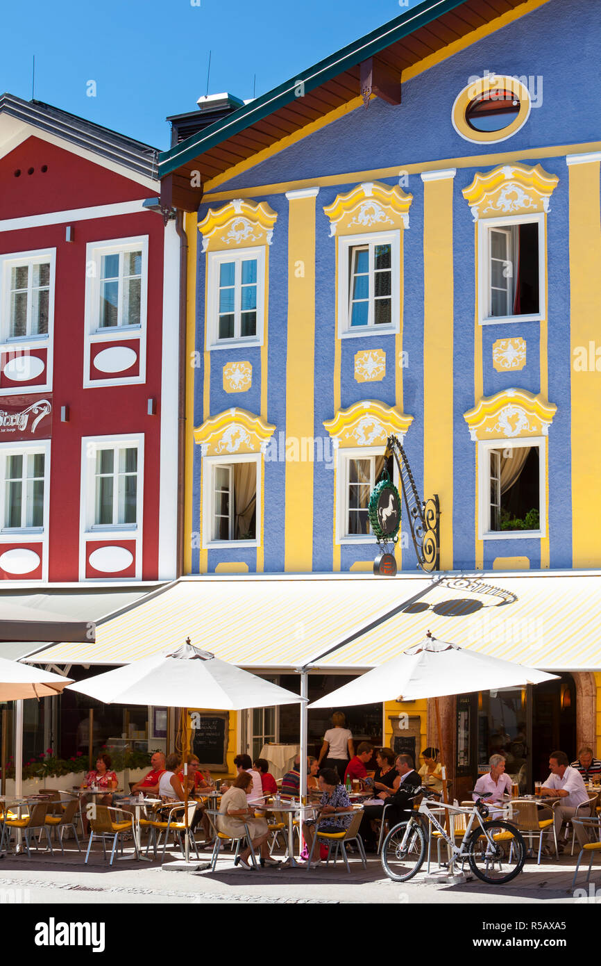 Marktplatz, Mondsee, Mondsee, Oberosterreich, Oberösterreich, Österreich Stockfoto